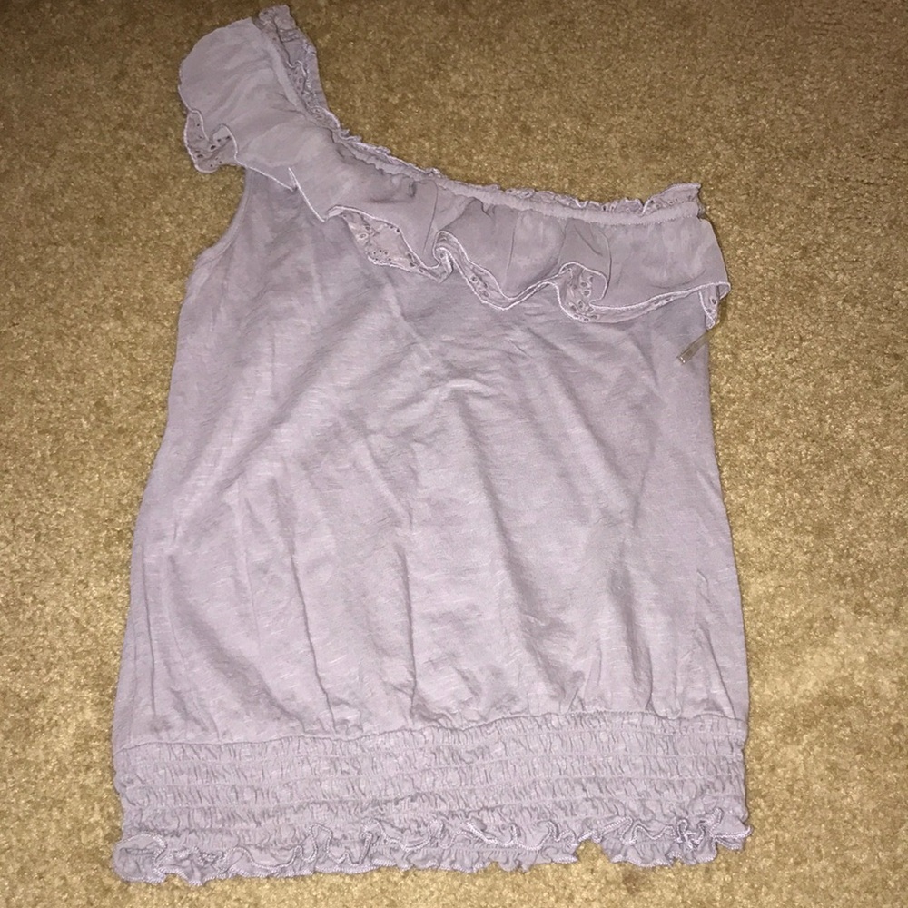 Eyelash Couture One Shoulder Top